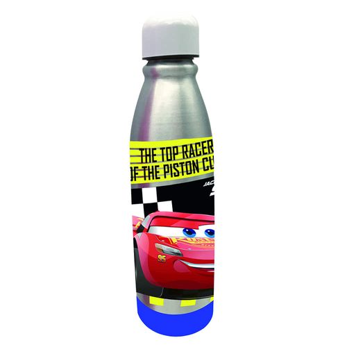 Botella aluminio 600 ml con tapa rosca Cars race