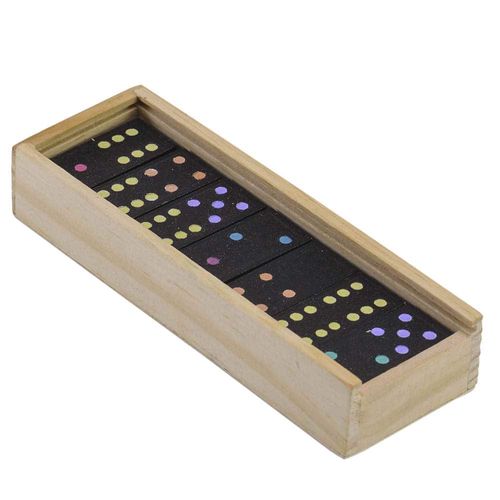 Dominó clásico puntos coloridos