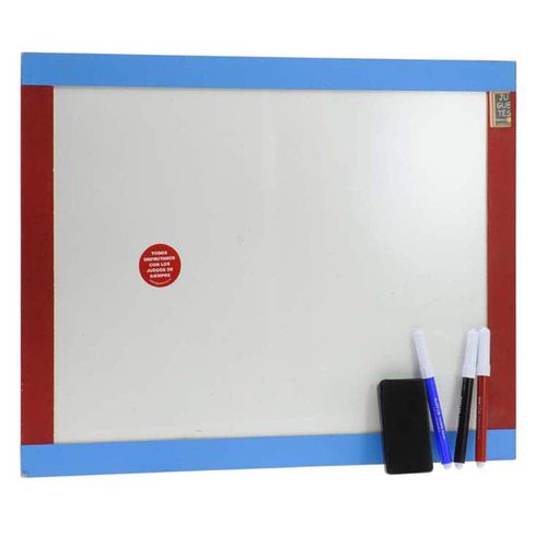Pizarra blanca 56x45 cm con 3 marcadores Giotto de regalo