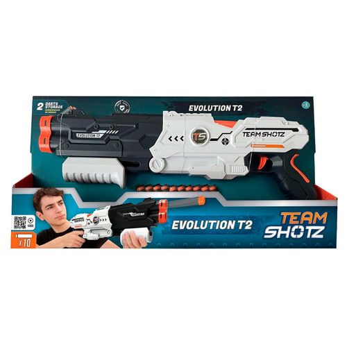 Pistola Lanza Dardos 46 cm Evolution T2 con 10 Dardos