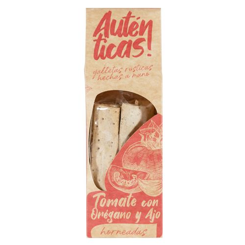 Galletas rusticas AUTENTICAS de tomate, orégano y ajo 128 g