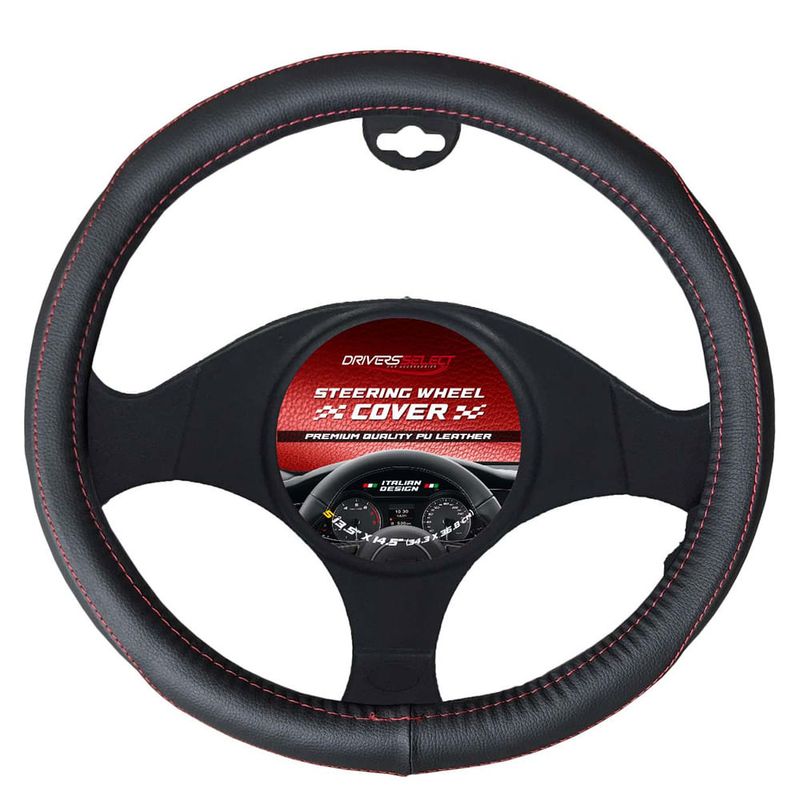 Cubrevolante-de-cuero-Pu-hilo-rojo-0