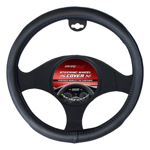 Cubrevolante de cuero Pu hilo azul