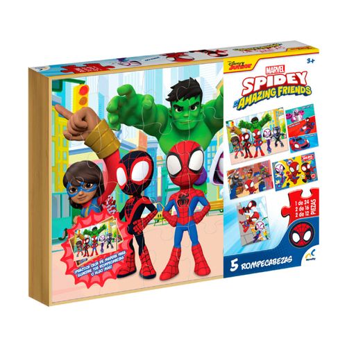 Puzzle Spidey 5 en 1 madera