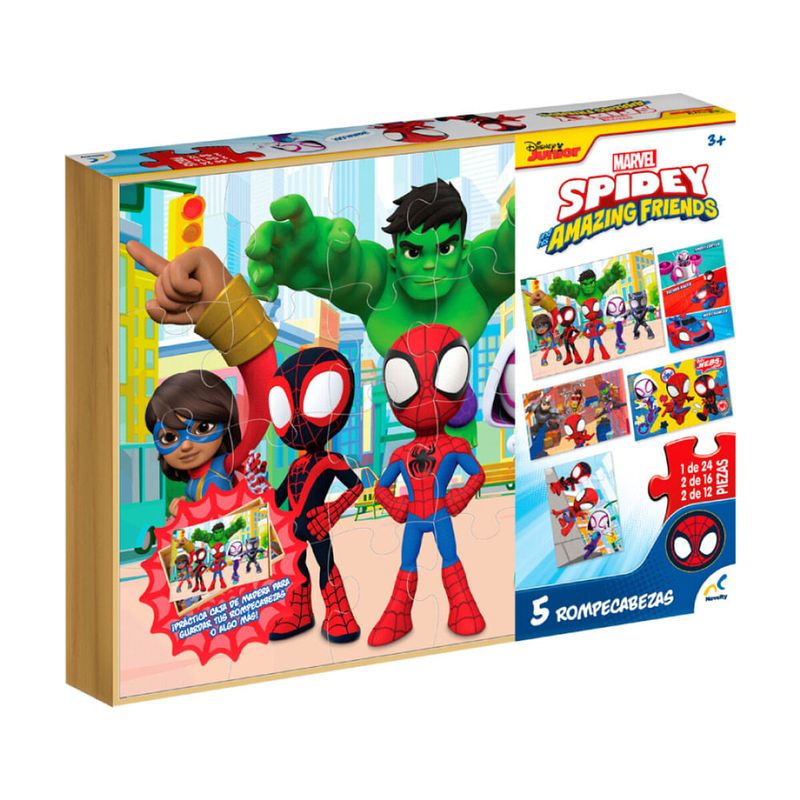 Puzzle-Spidey-5-en-1-madera-0