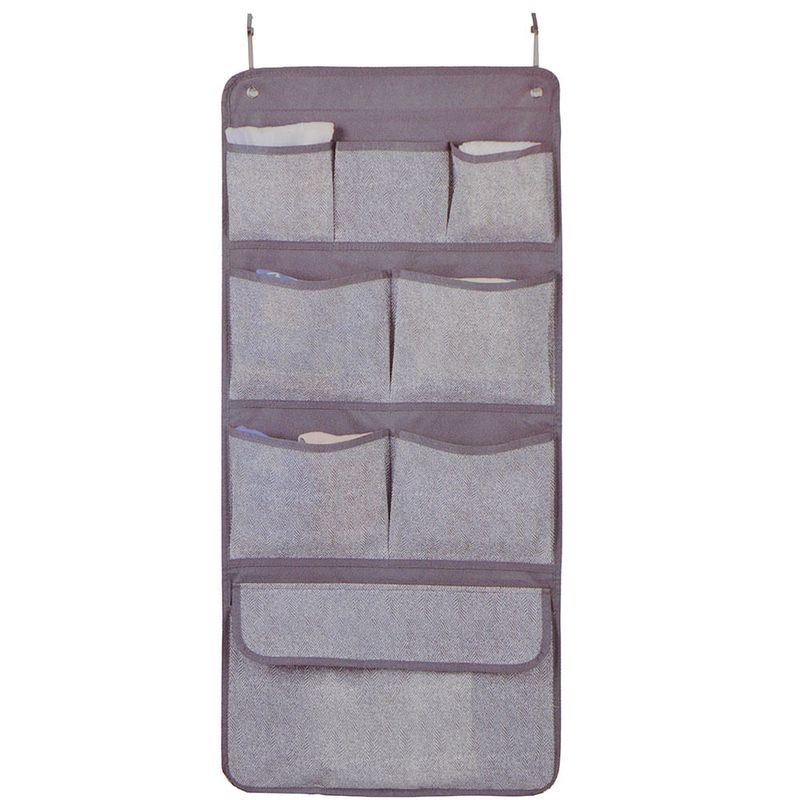 Organizador-ropa-colgante-8-bolsillos-gris-40x85-cm-0
