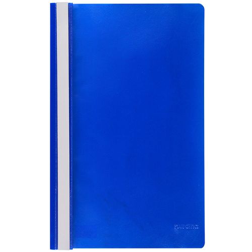Carpeta tapa transparente oficio azul