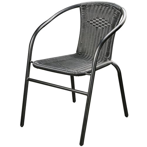 Silla en acero y rattan