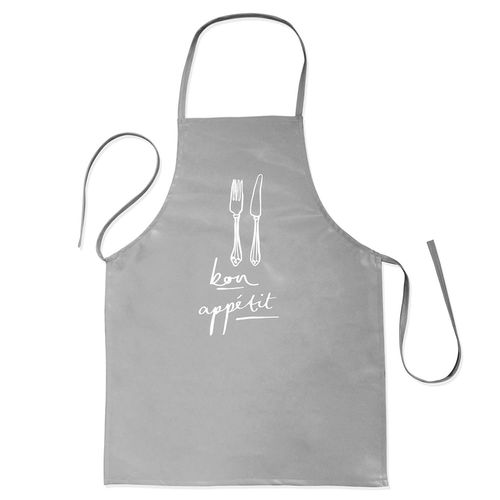 Delantal con peto de Cuerina Bom Appetit Gris