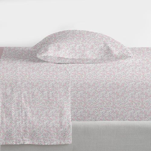 Juego de sabanas HOME Twin Microfibra Arabescos rosa