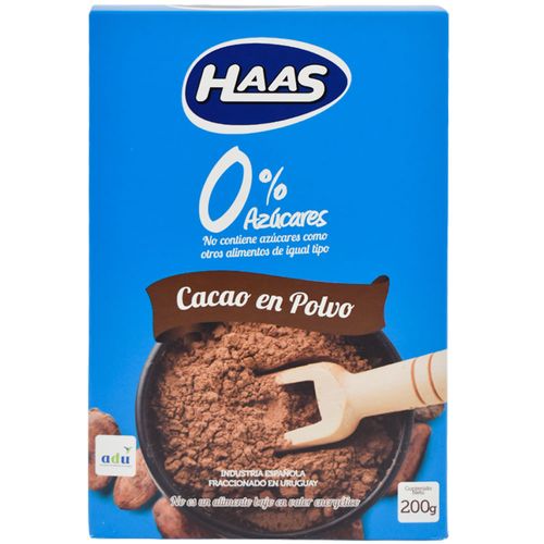 Cacao en Polvo 0% Azúcar HAAS 200 g