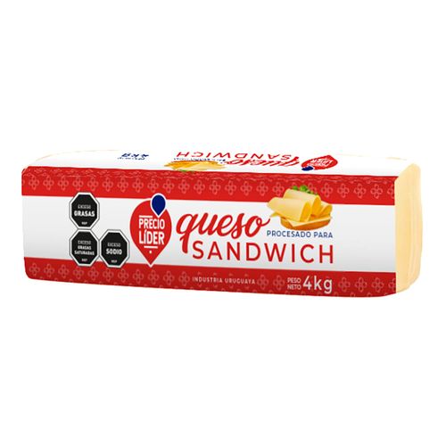 Queso para sándwich barra PRECIO LÍDER 100 g