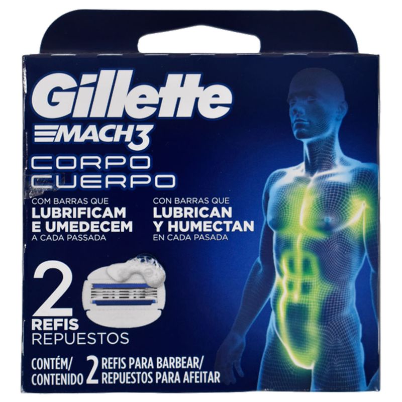 Pack-x-2-Repuesto-GILLETTE-Mach-3-Cuerpo-Razor-0