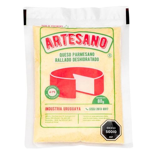 Queso rallado fino ARTESANO 80 g