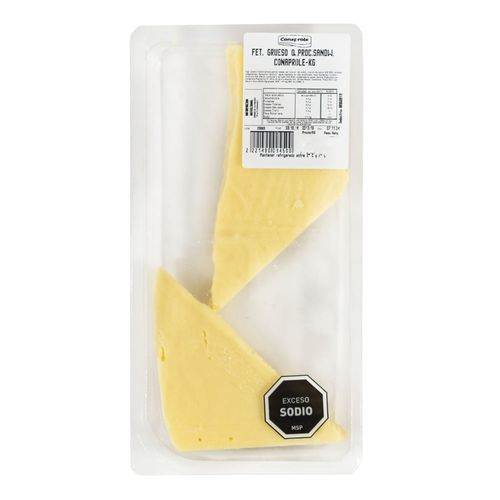 Feteado grueso queso procesado para sandwich Conaprole x 50 g