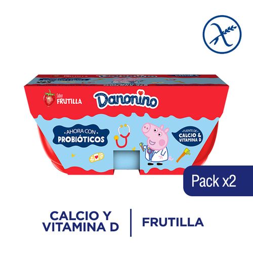 Postre DANONINO Frutilla x 2 un. 161 g