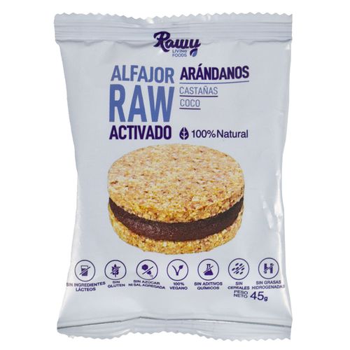 Alfajor RAW de arándanos 45 g