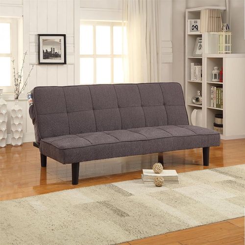 Sofá cama futón lino gris oscuro