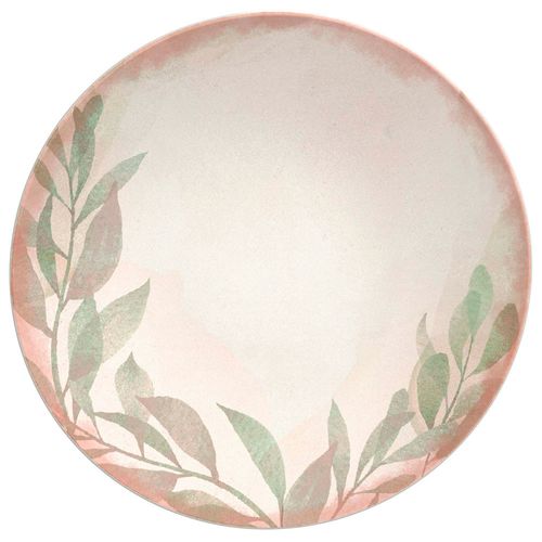 Plato de postre 21 cm en porcelana decorado natural