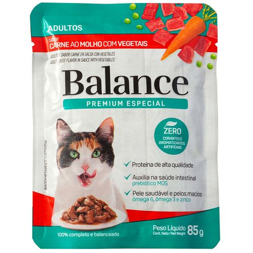 Alimento BALANCE gato adulto carne y vegetales 85 g