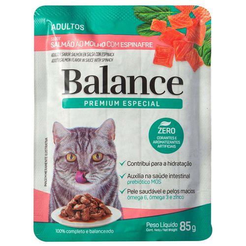 Alimento BALANCE gato adulto salmón vegetales 85 g