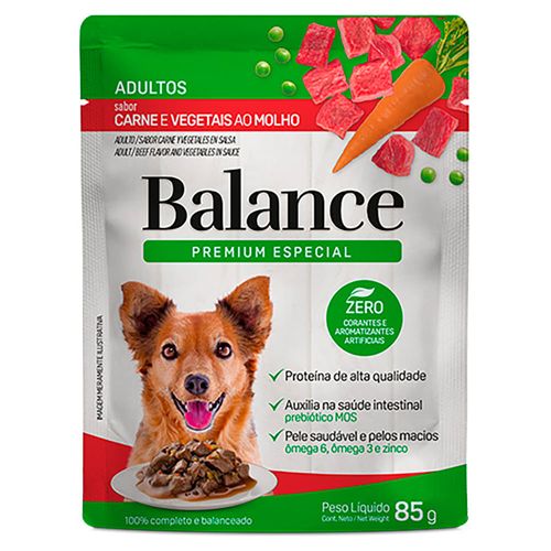 Alimento BALANCE perro adulto carne y vegetales 85 g