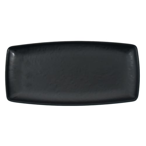 Plato rectangular melamina negro 29,4 x 14,1 x 2,7 cm