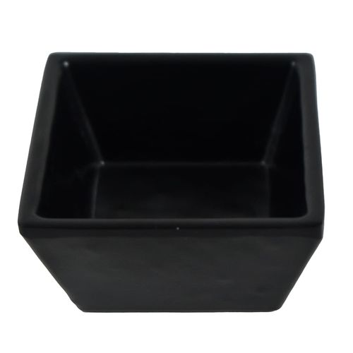 Bowl melamina negro cuadrado 5,6 x 2,8 cm