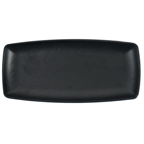 Plato rectangular melamina negro 24 x 11 x 2,6 cm