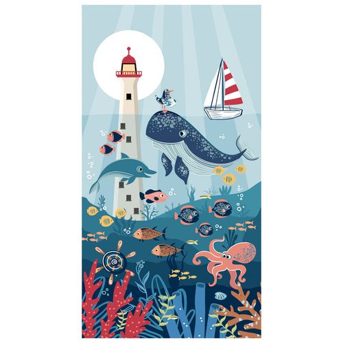 Toalla playera DOHLER 70 x 130 cm navy