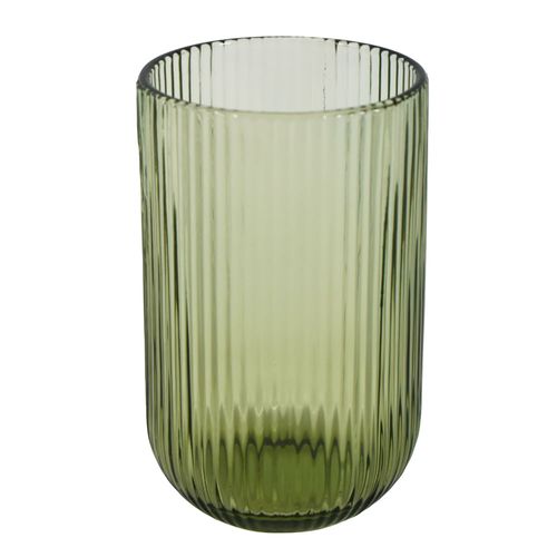 Vaso de vidrío 13 x 8 cm verde