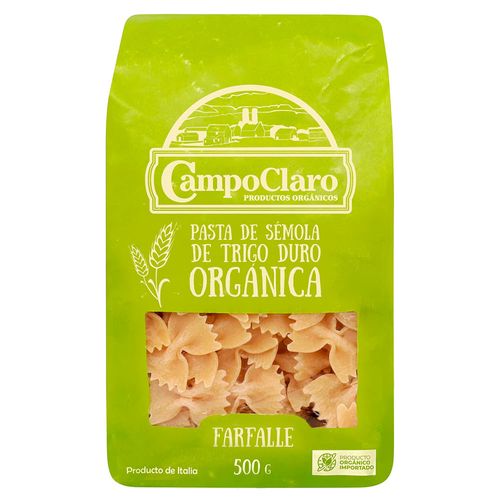 Farfalle trigo duro orgánico CAMPOCLARO 500 g