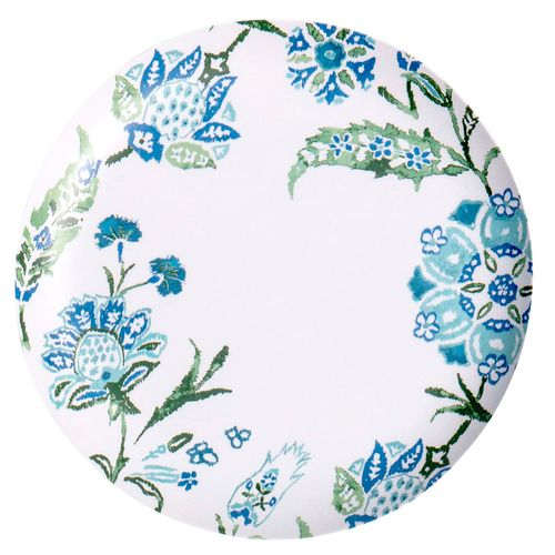 Plato llano 26,7 cm diseño arabescos azules