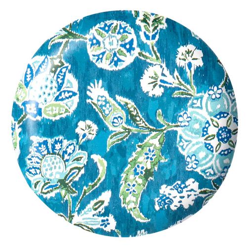 Plato de postre 21,6 cm diseño arabescos azules