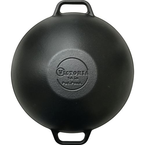Wok hierro esmaltado con asas VICTORIA 35 cm