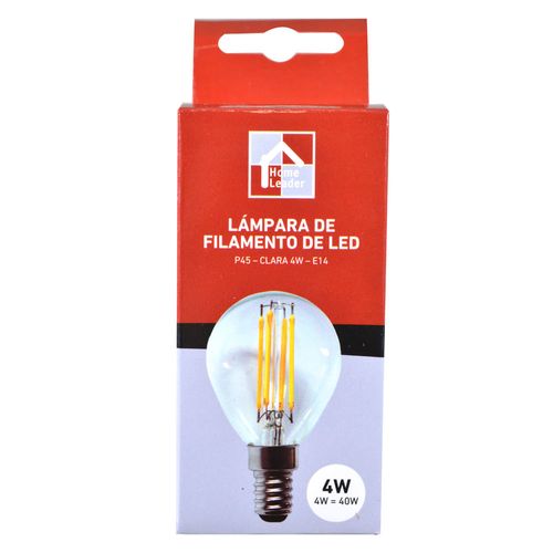 Lámpara HOME Leader Filamento led P45 claro 4 W E14