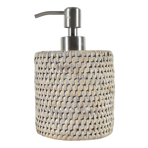Dispensador de jabon ceramica y ratton blanco