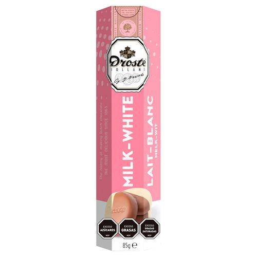 Pastillas DROSTE chocolate blanco y leche 85 g