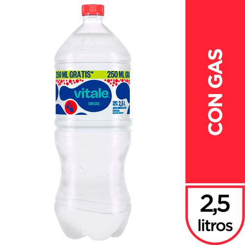 Agua VITALE con gas 2.5 L