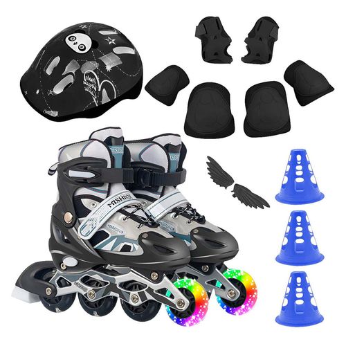 Set Rollers Aluminio T. S Casco/6 Protectores/Bolso