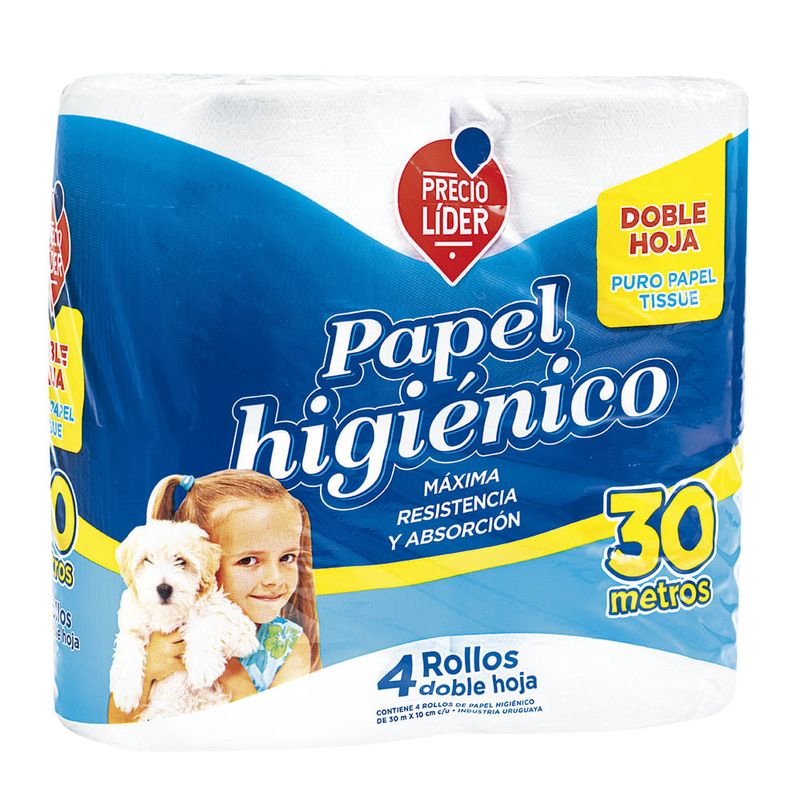 Papel-higienico-PRECIO-LIDER-doble-hoja-30-mt-x-4-un-0