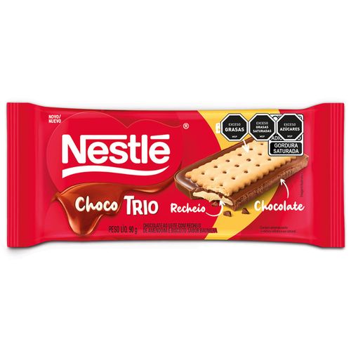 Chocolate Nestle choco trio vainilla 90 g