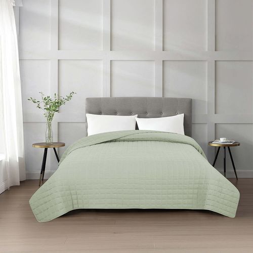 Cubrecama HOME 1 plaza 150x230 cm Microfibra Verde