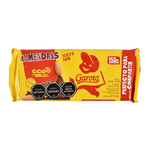Chocolate GAROTO almendras 150 g