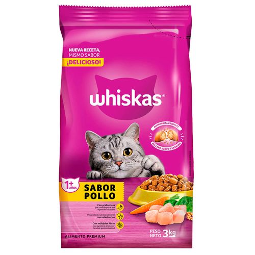 Alimento para gatos WHISKAS Pollo & Leche 3 kg