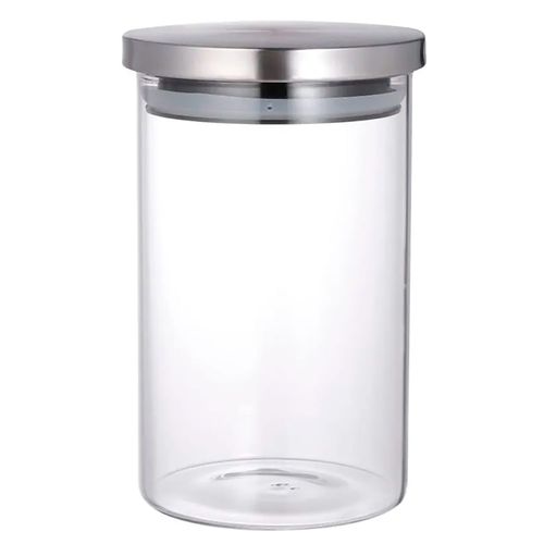 Frasco vidrío 1000 ml con tapa acero