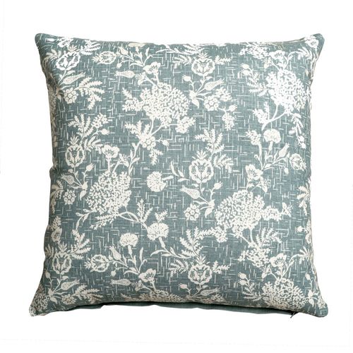 Almohadón decoración 45 x 45 cm azul y blanco