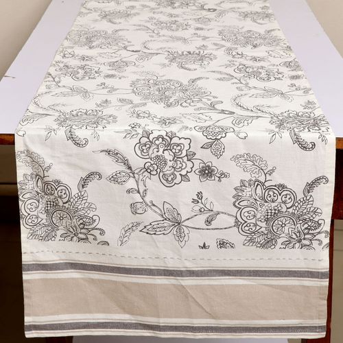 Sendero para mesa 45 x 150 cm estampado beige