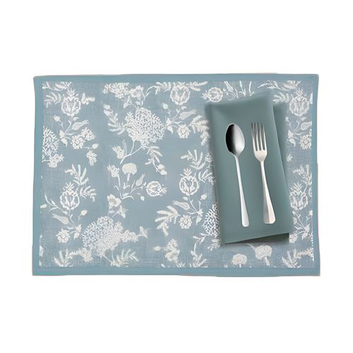 Individual 33 x 48 cm azul con blanco