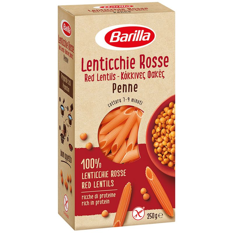 Fideos-penne-de-lenteja-roja-BARILLA-250-g-0
